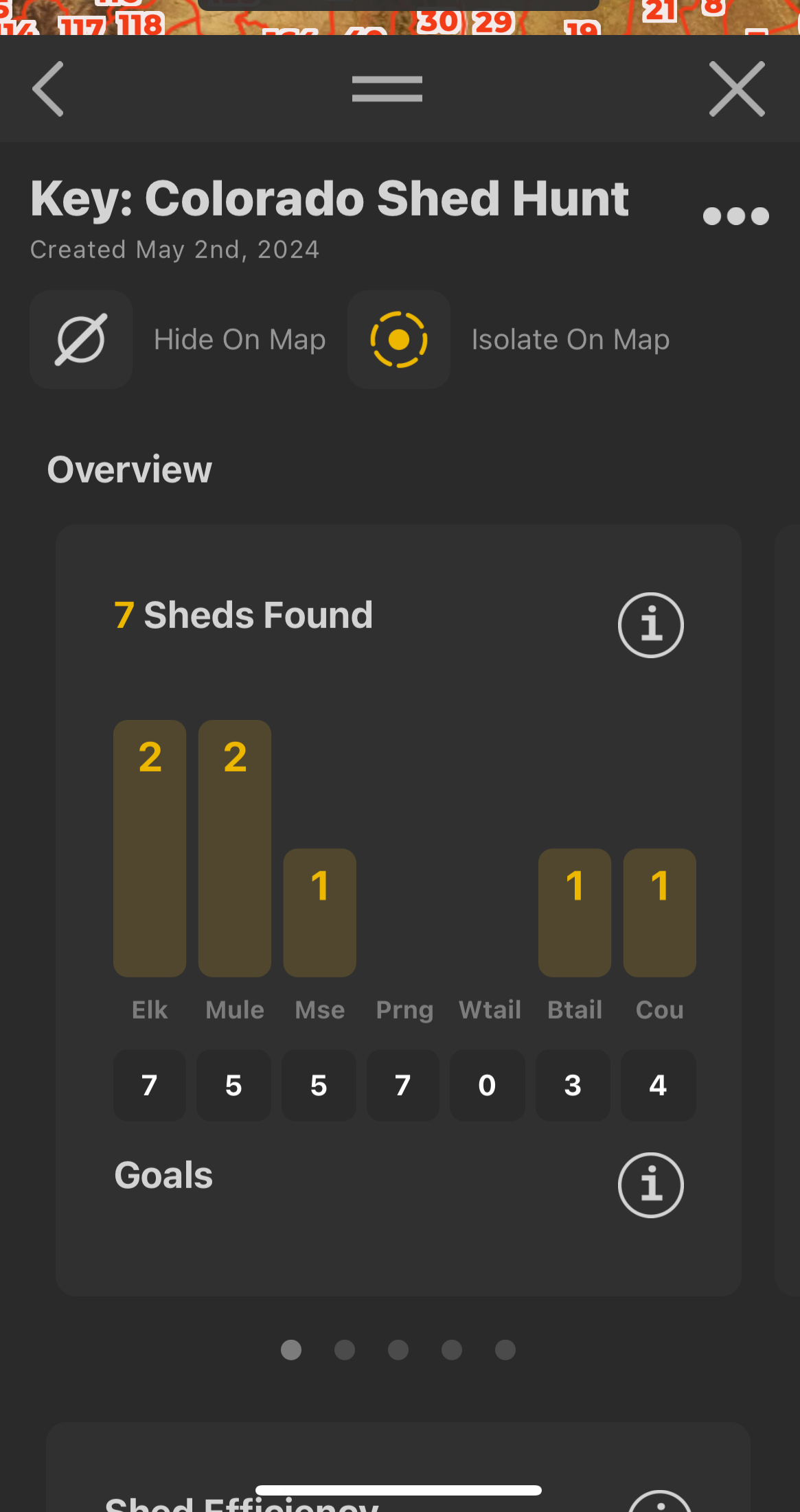 Shed Hunts - Customizable Shed Hunting Stats | Scout To Hunt App