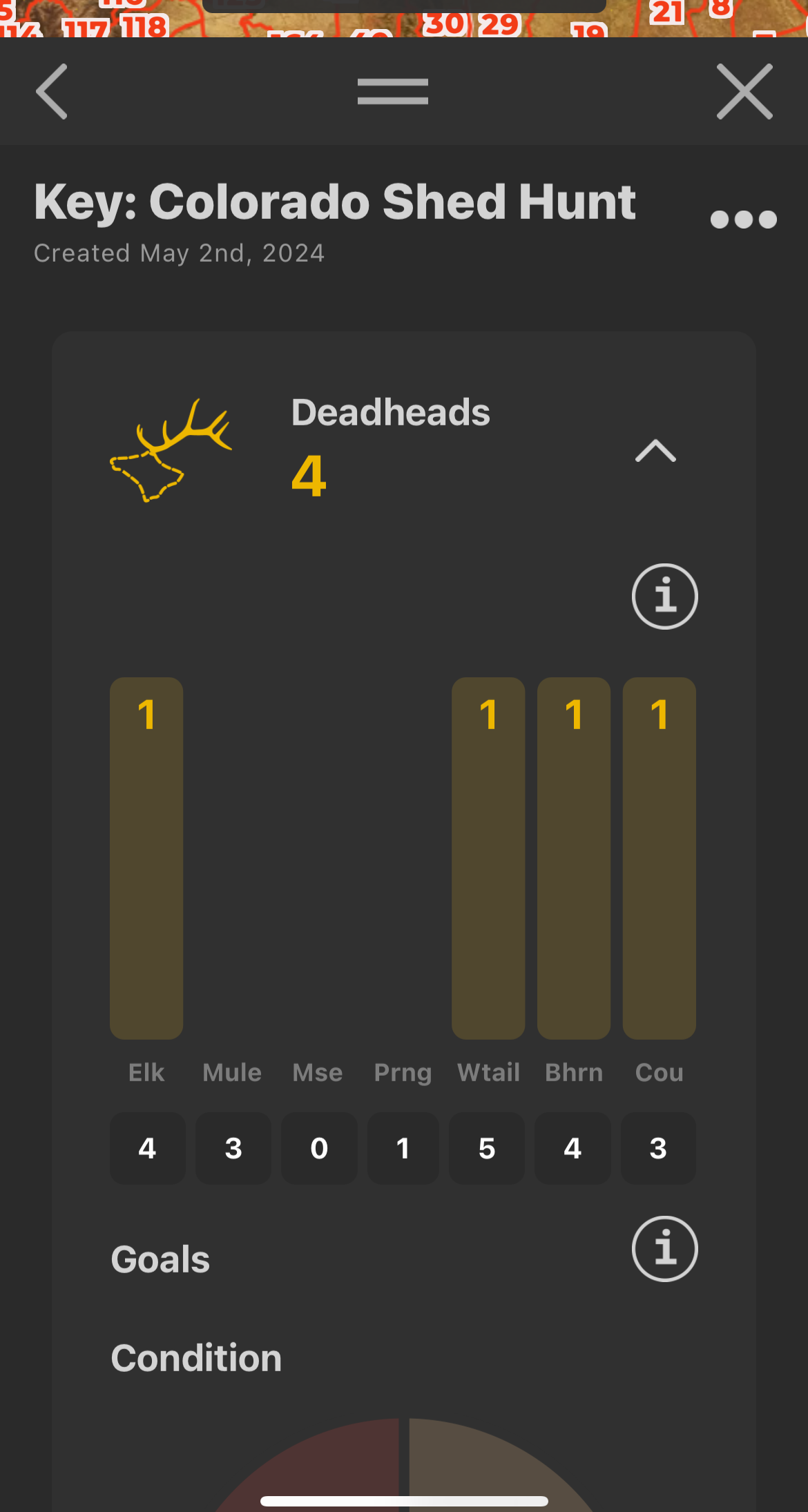 Shed Hunts - Customizable Shed Hunting Stats | Scout To Hunt App