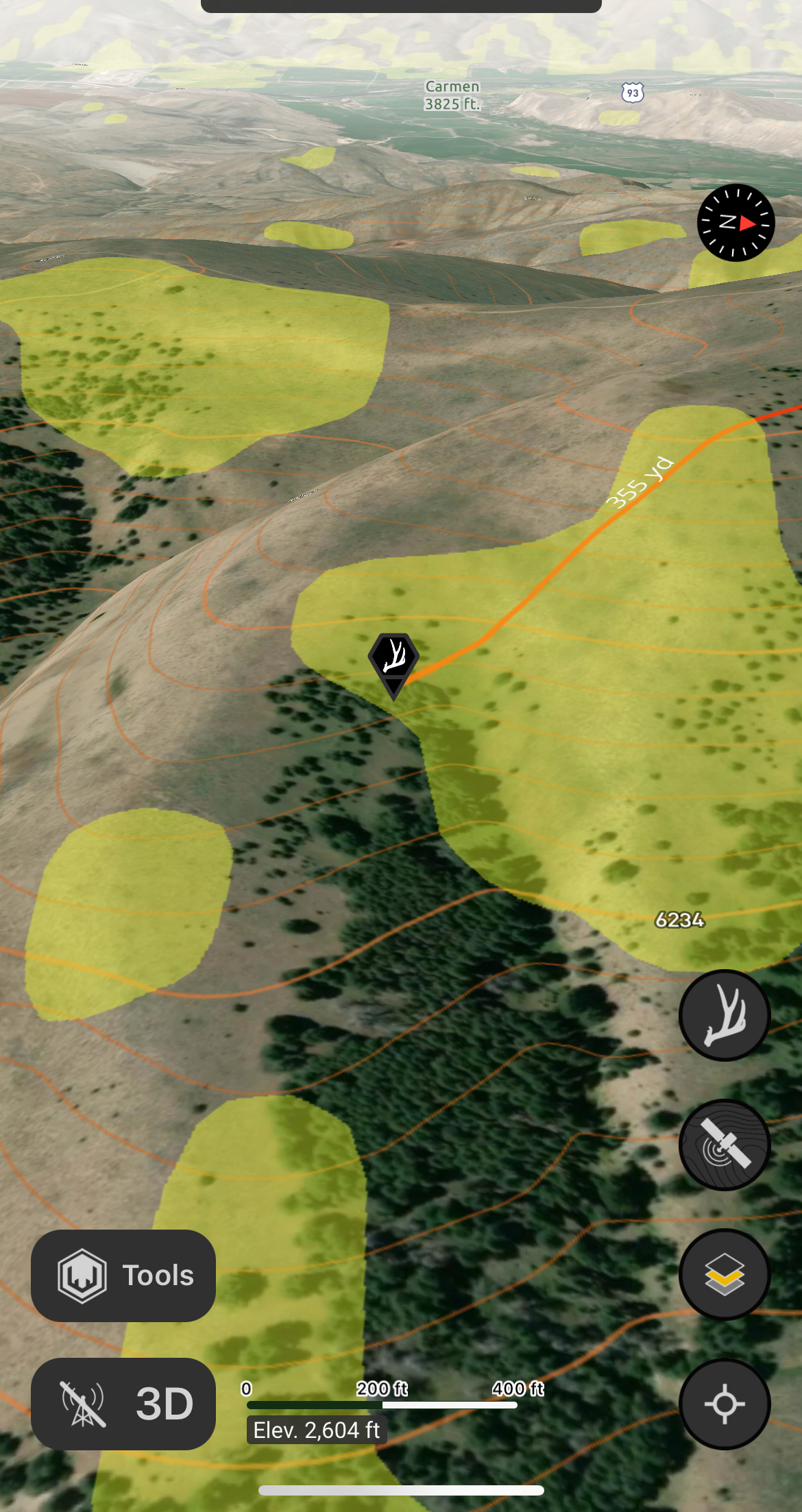 Offline 3D Maps - Slopes Layer | Scout To Hunt App